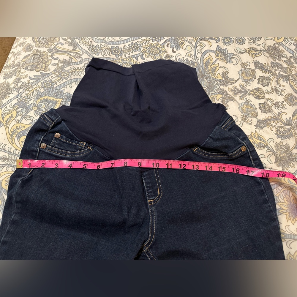 Dark wash maternity jeans